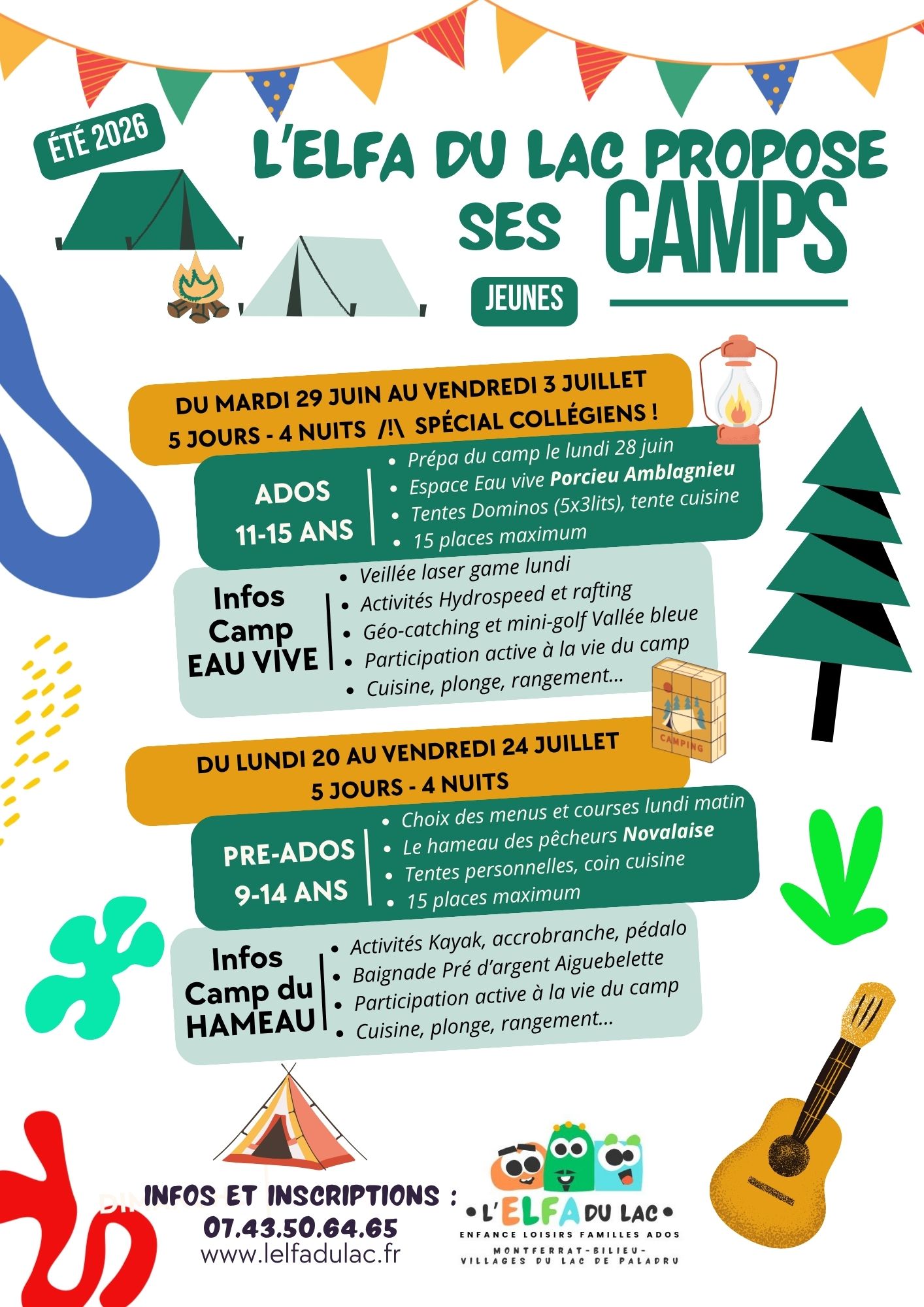 Des camps pour cet été !