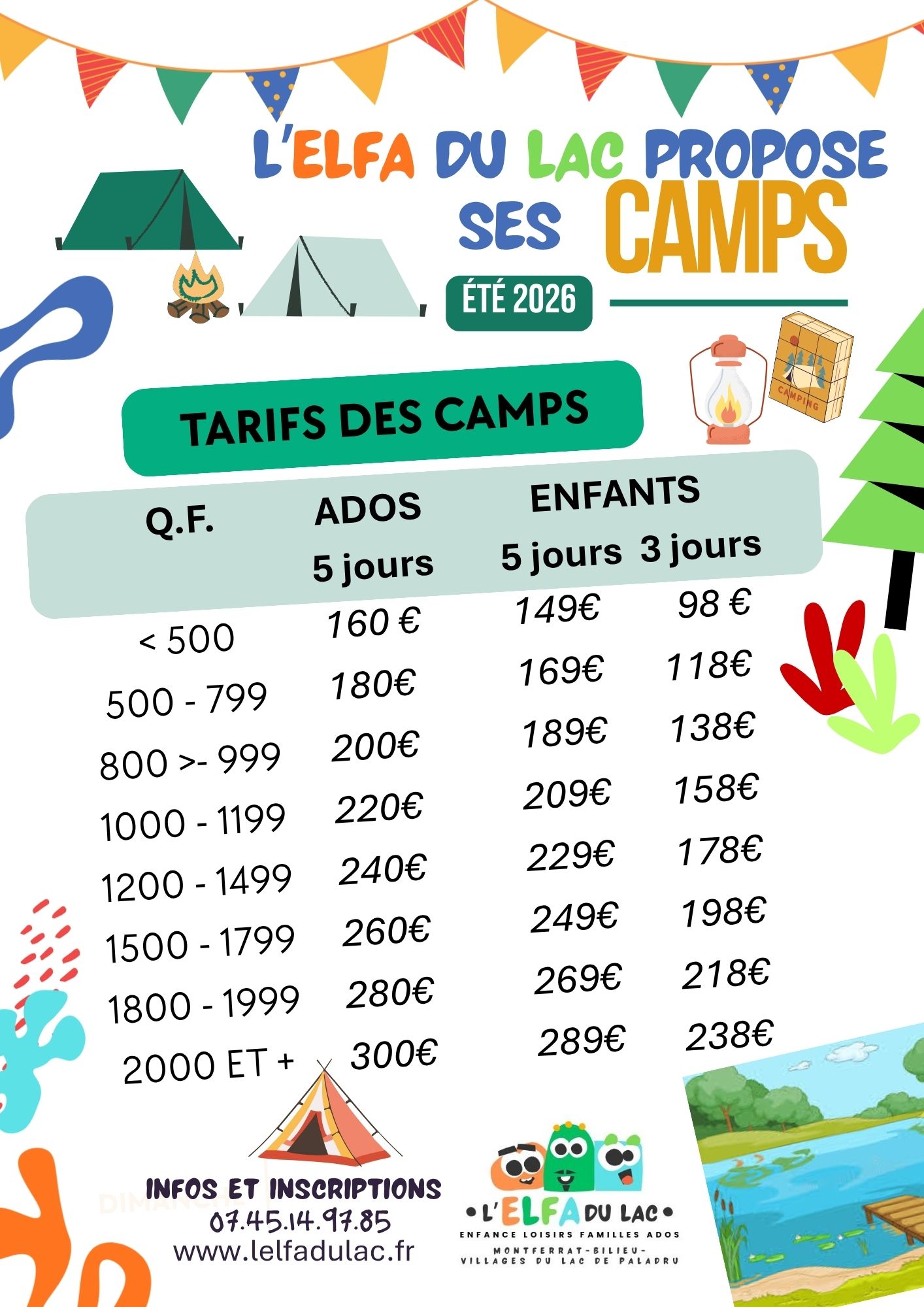 Des camps pour cet été !